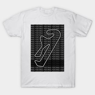 Portimao - F1 Circuit - Black and White T-Shirt